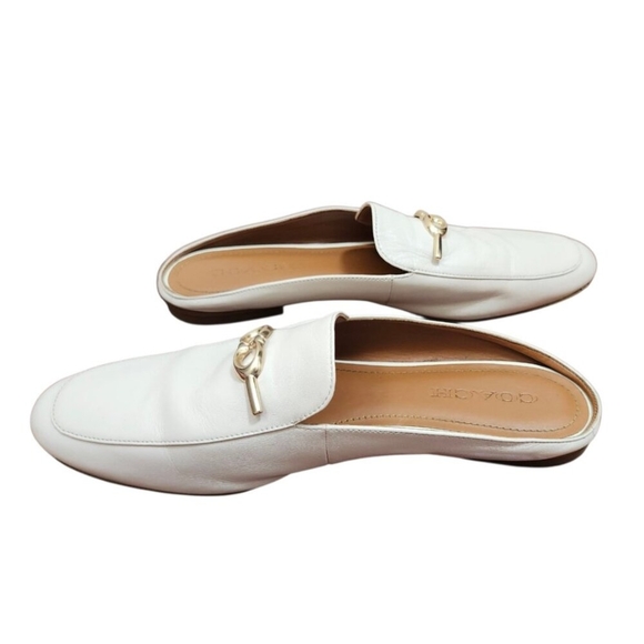Coach Sienna Slide Loafers Shoes Women's Size 10 Color Chalk Leather Slip On - Picture 9 of 12